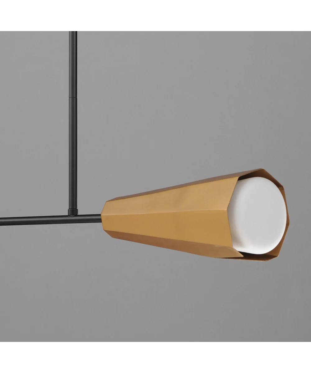 Rizzo Linear Pendant Black / Antique Brass - Image 5