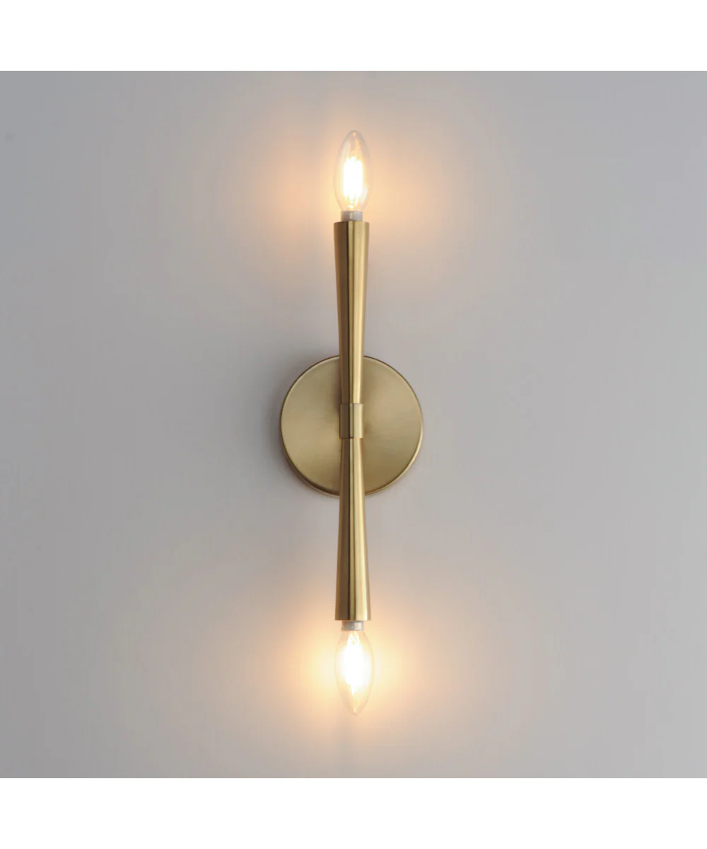 Rome 2-Light Wall Sconce Satin Brass - Image 3