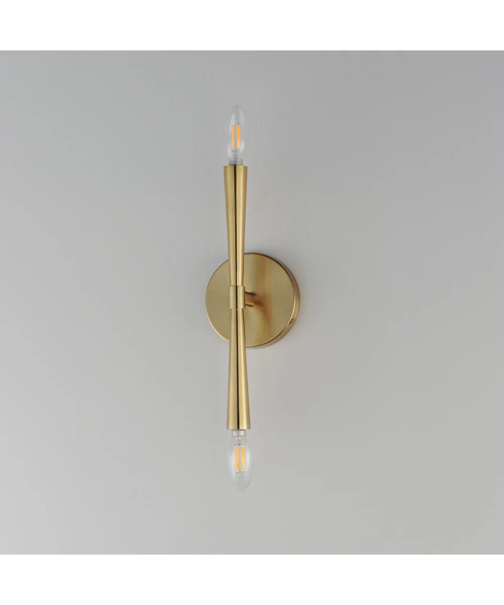 Rome 2-Light Wall Sconce Satin Brass - Image 4