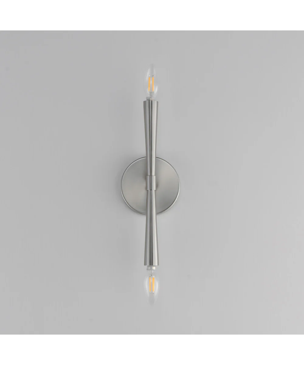 Rome 2-Light Wall Sconce Satin Nickel - Image 2