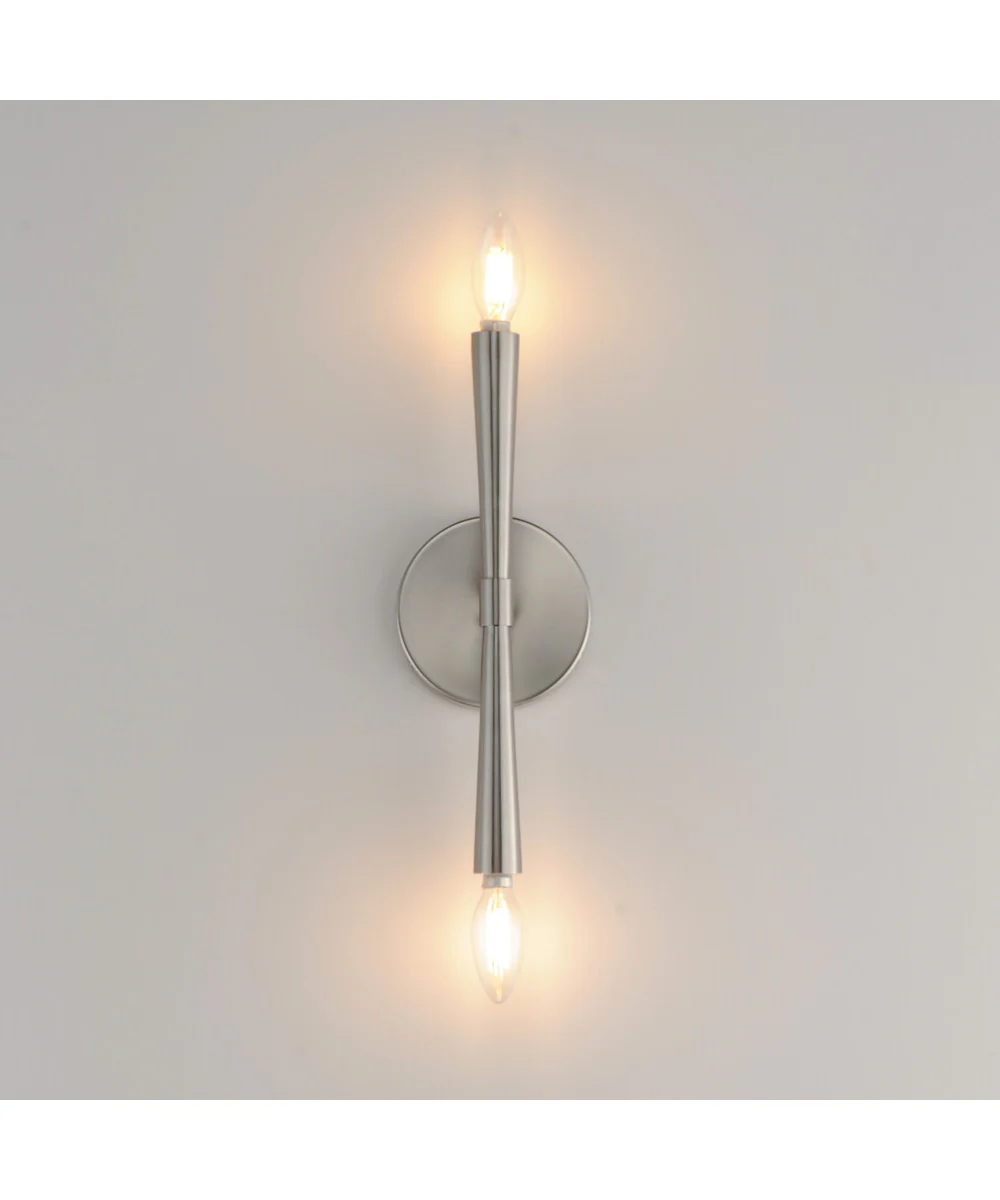 Rome 2-Light Wall Sconce Satin Nickel - Image 3