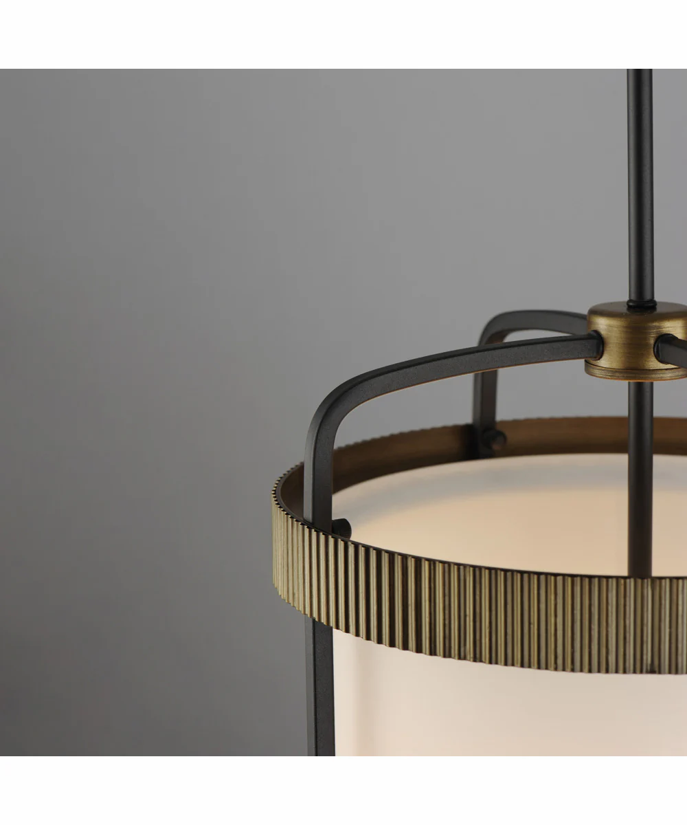 Ruffles 3-Light Pendant Black / Antique Brass - Image 5