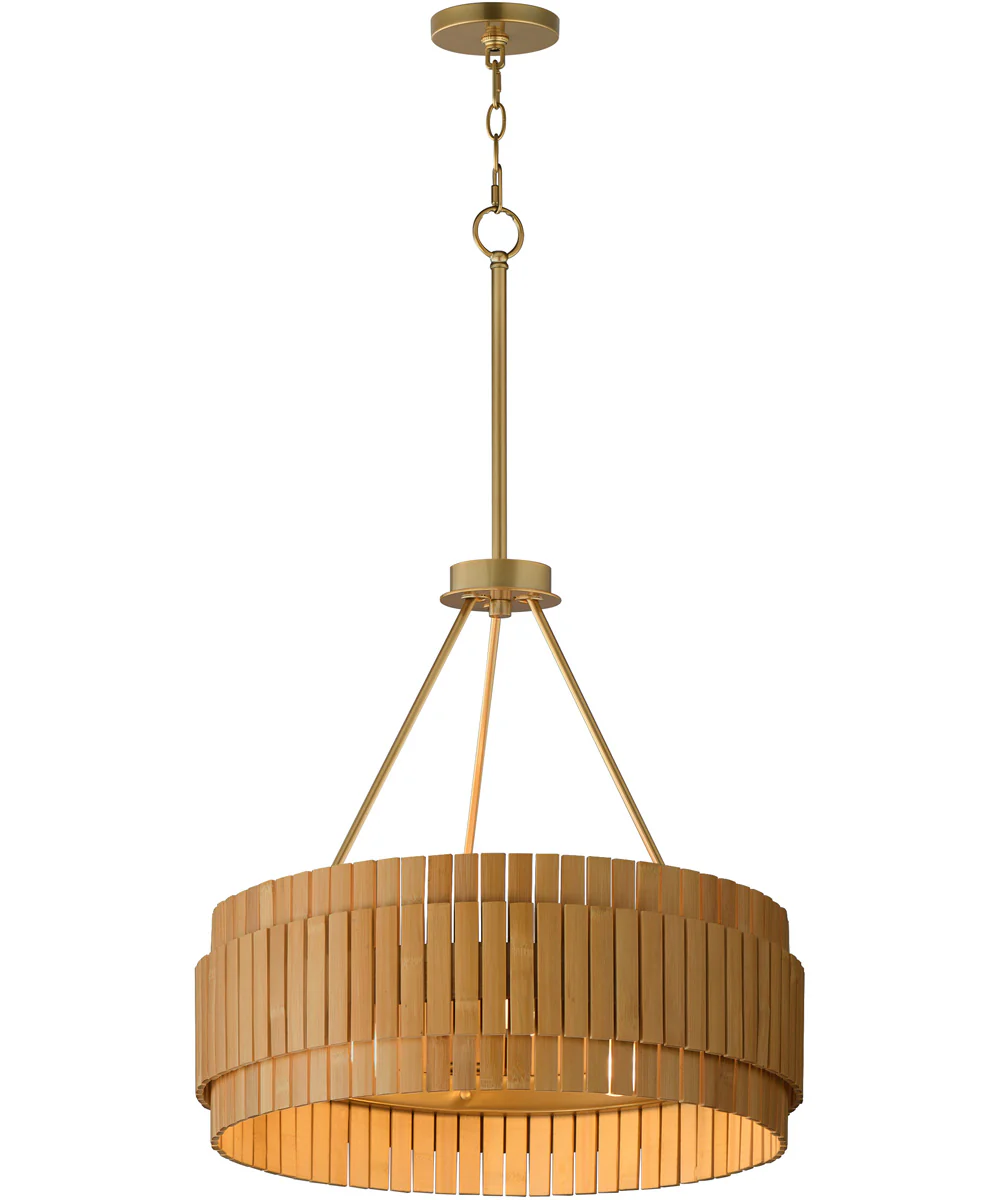 Satori 3-Light Chandelier Natural Aged Brass