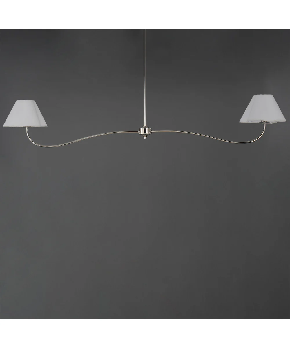 Saxon 2-Light Pendant Polished Nickel - Image 3