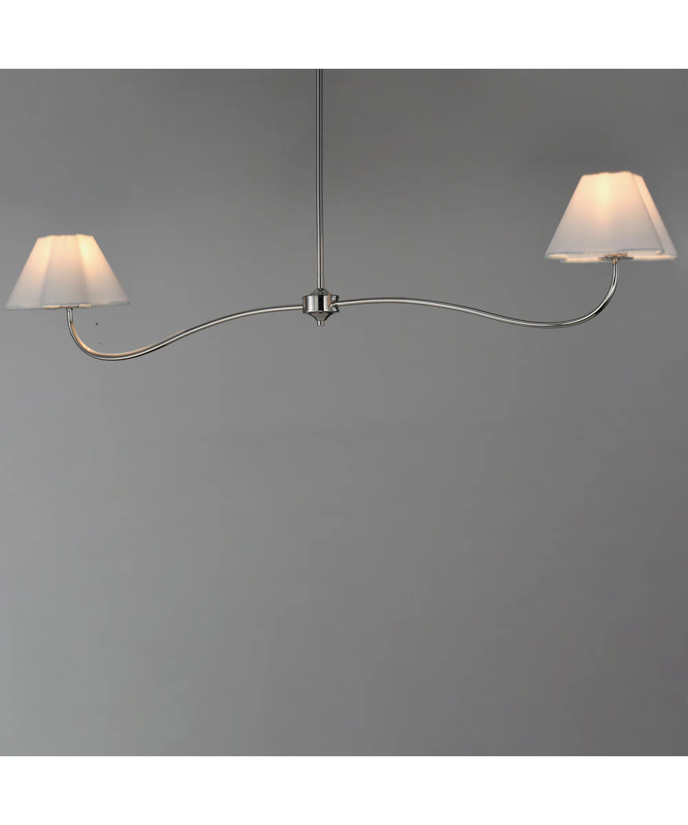 Saxon 2-Light Pendant Polished Nickel - Image 4