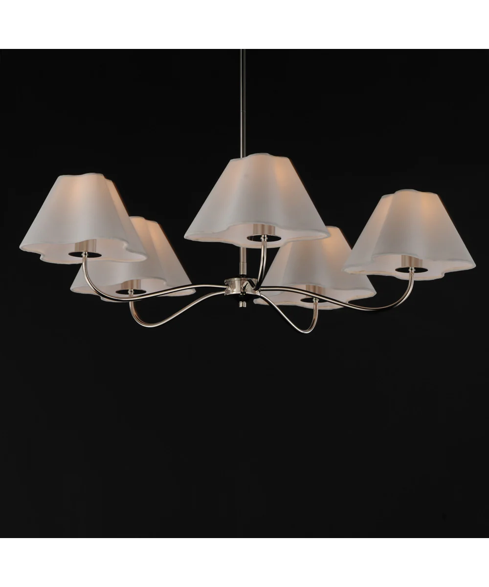 Saxon 5-Light Chandelier Polished Nickel - Image 3