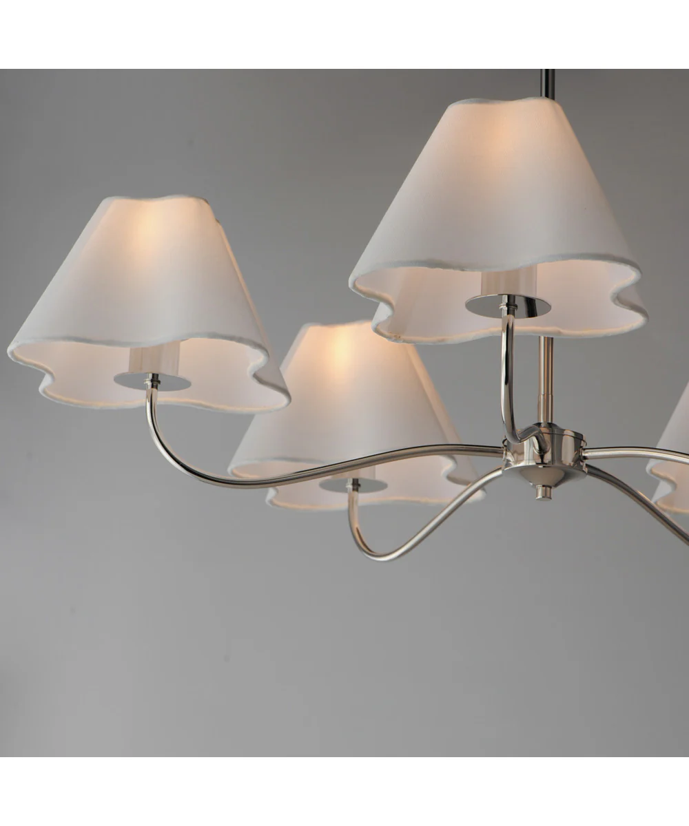 Saxon 5-Light Chandelier Polished Nickel - Image 4