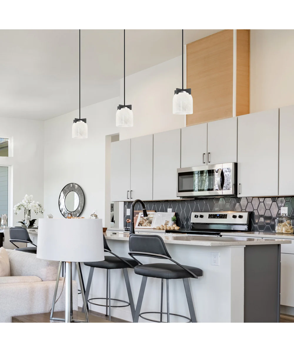 Scoop 1-Light Pendant/Flush Mount Black - Image 2