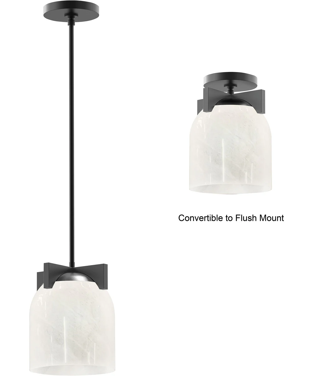 Scoop 1-Light Pendant/Flush Mount Black - Image 3