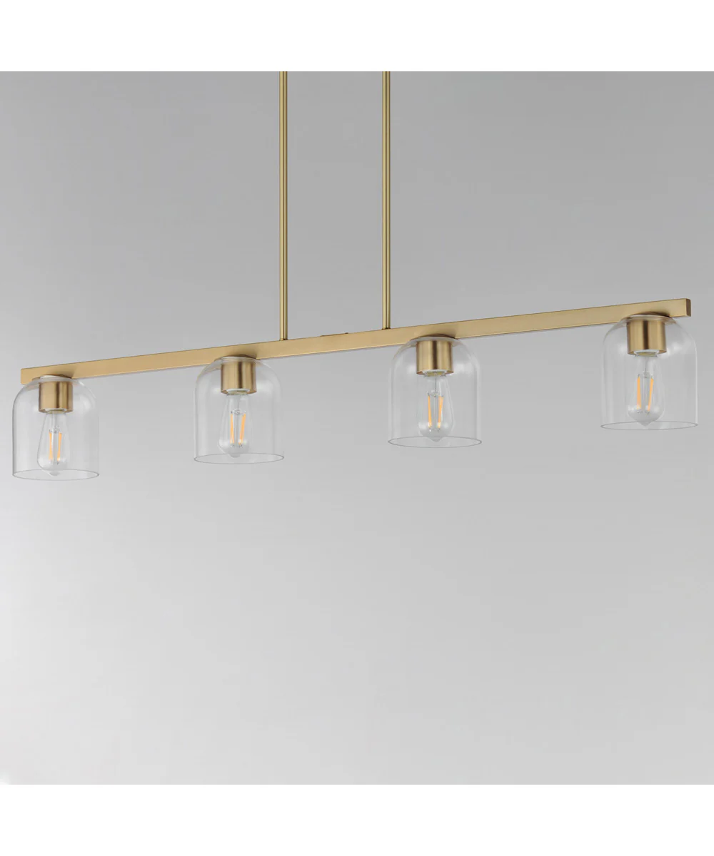 Scoop 4-Light Linear Pendant Natural Aged Brass - Image 3