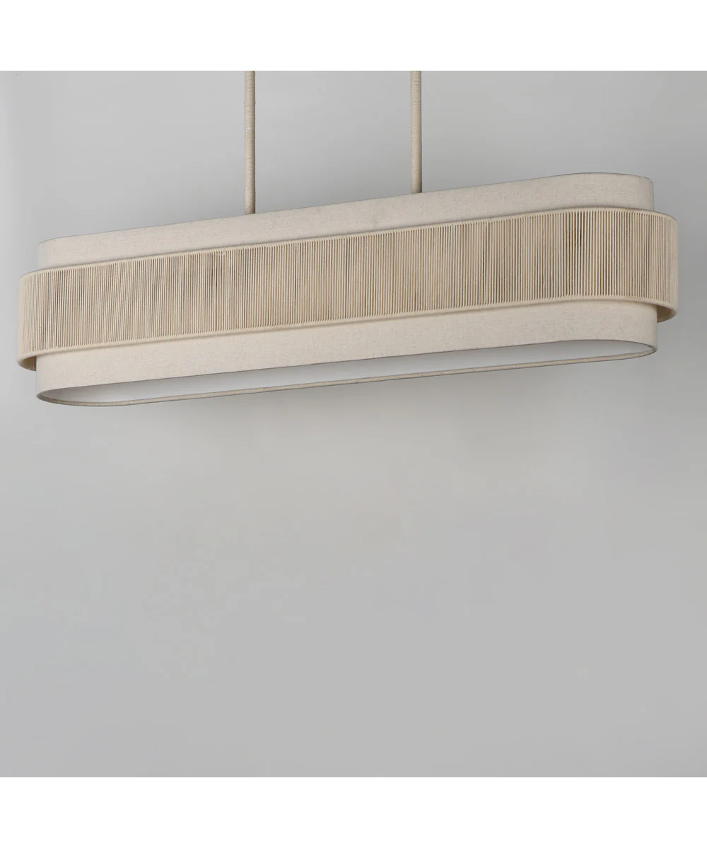 Seacliff 5-Light Linear Chandelier Natural Aged Brass - Image 4