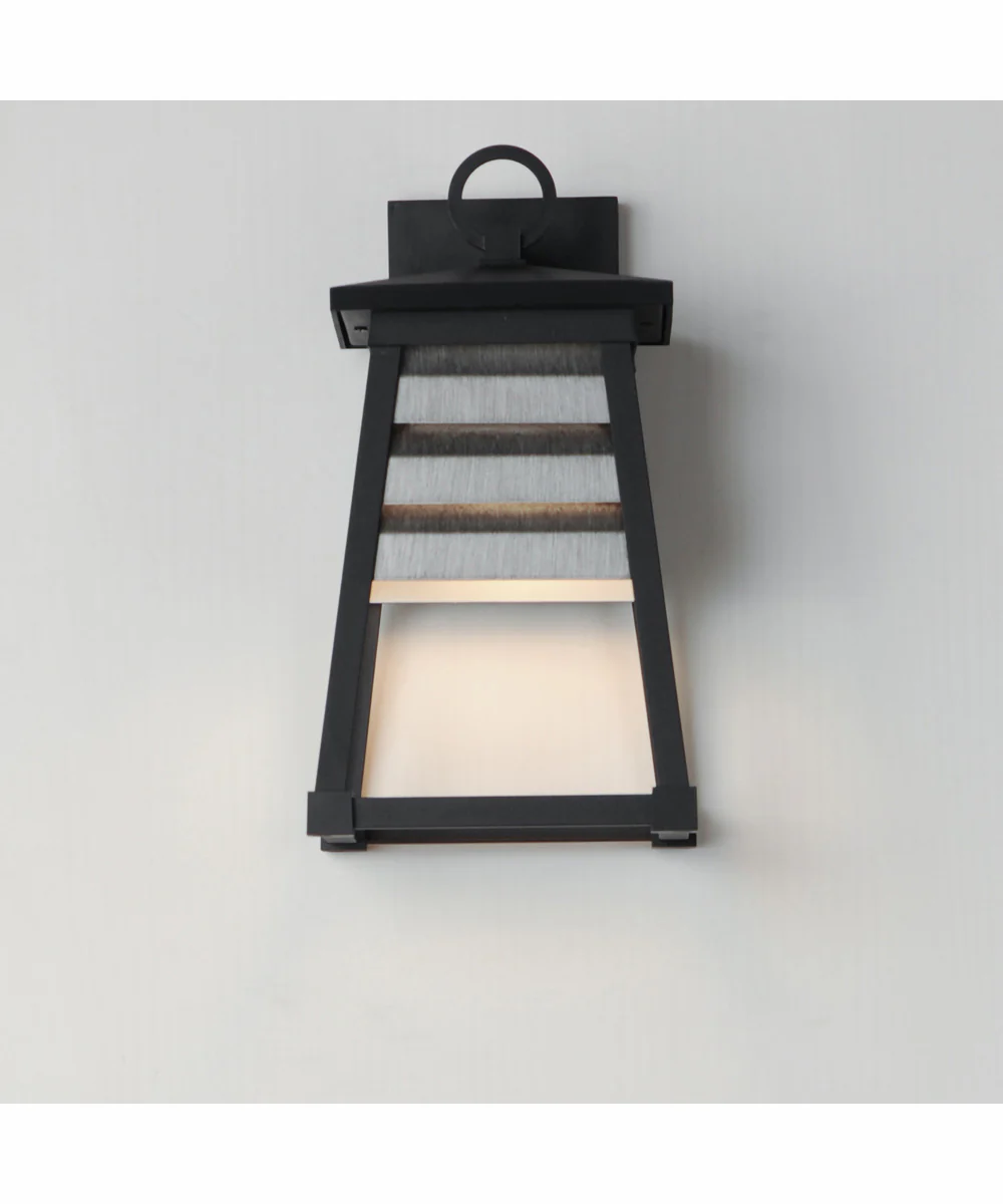 Shutters Vivex 1-Light Small Outdoor Wall Sconce Weathered Zinc/Black - Image 3