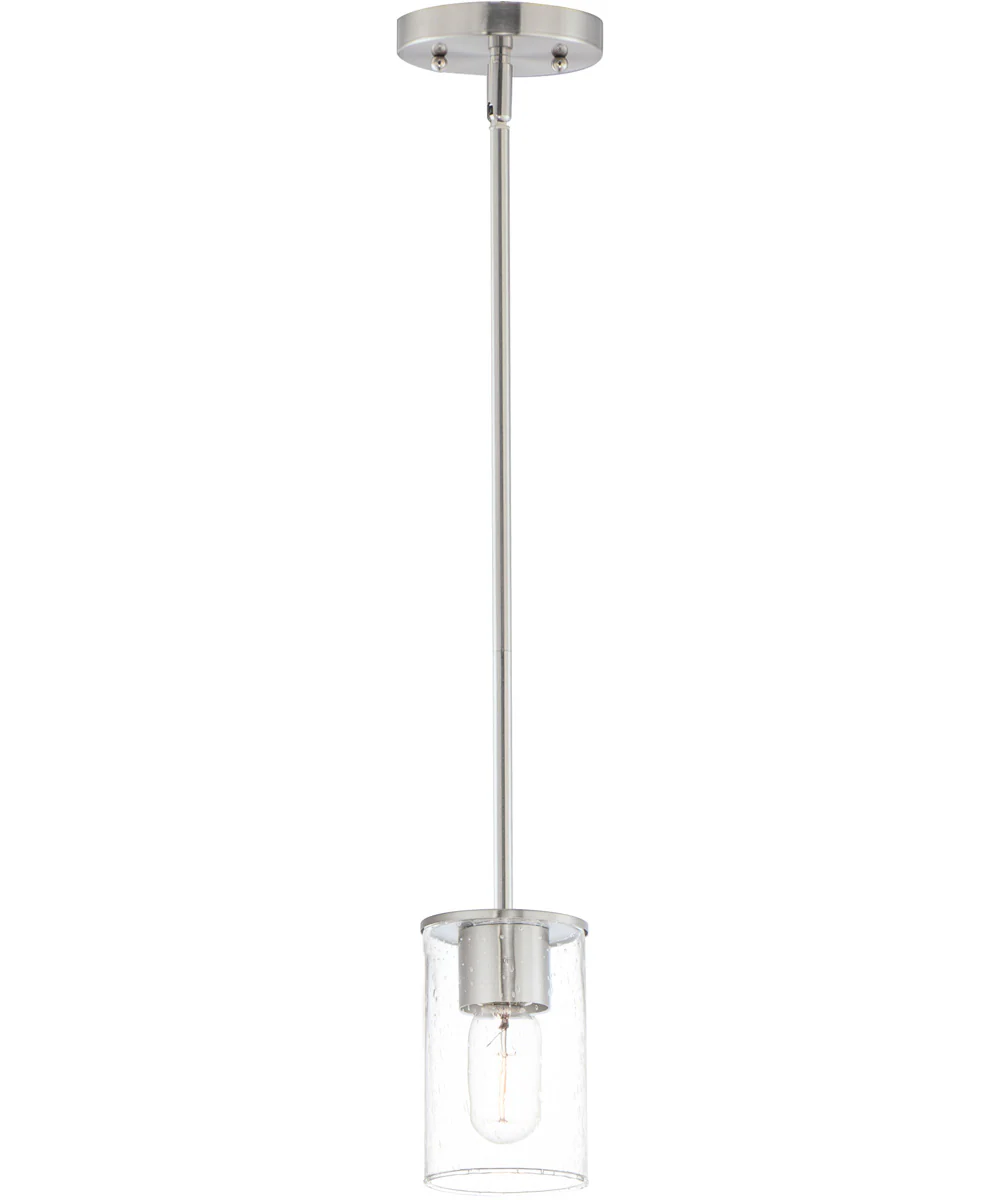 Sleek 1-Light Mini Pendant Satin Nickel