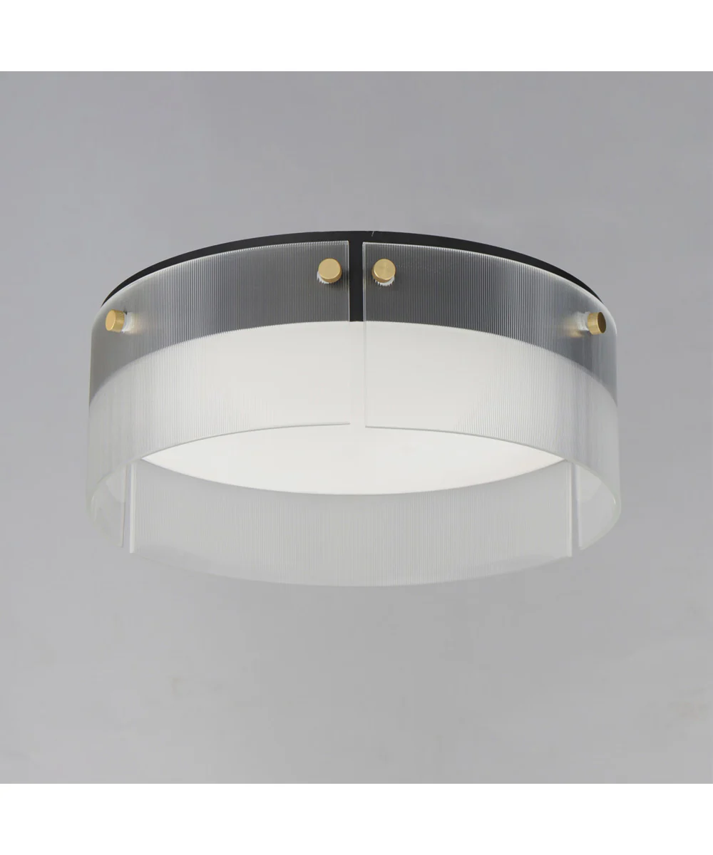 Spectre 16 inch Flush Mount Black / Natural Aged Brass - Image 3