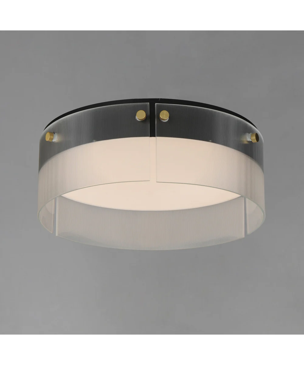 Spectre 16 inch Flush Mount Black / Natural Aged Brass - Image 4