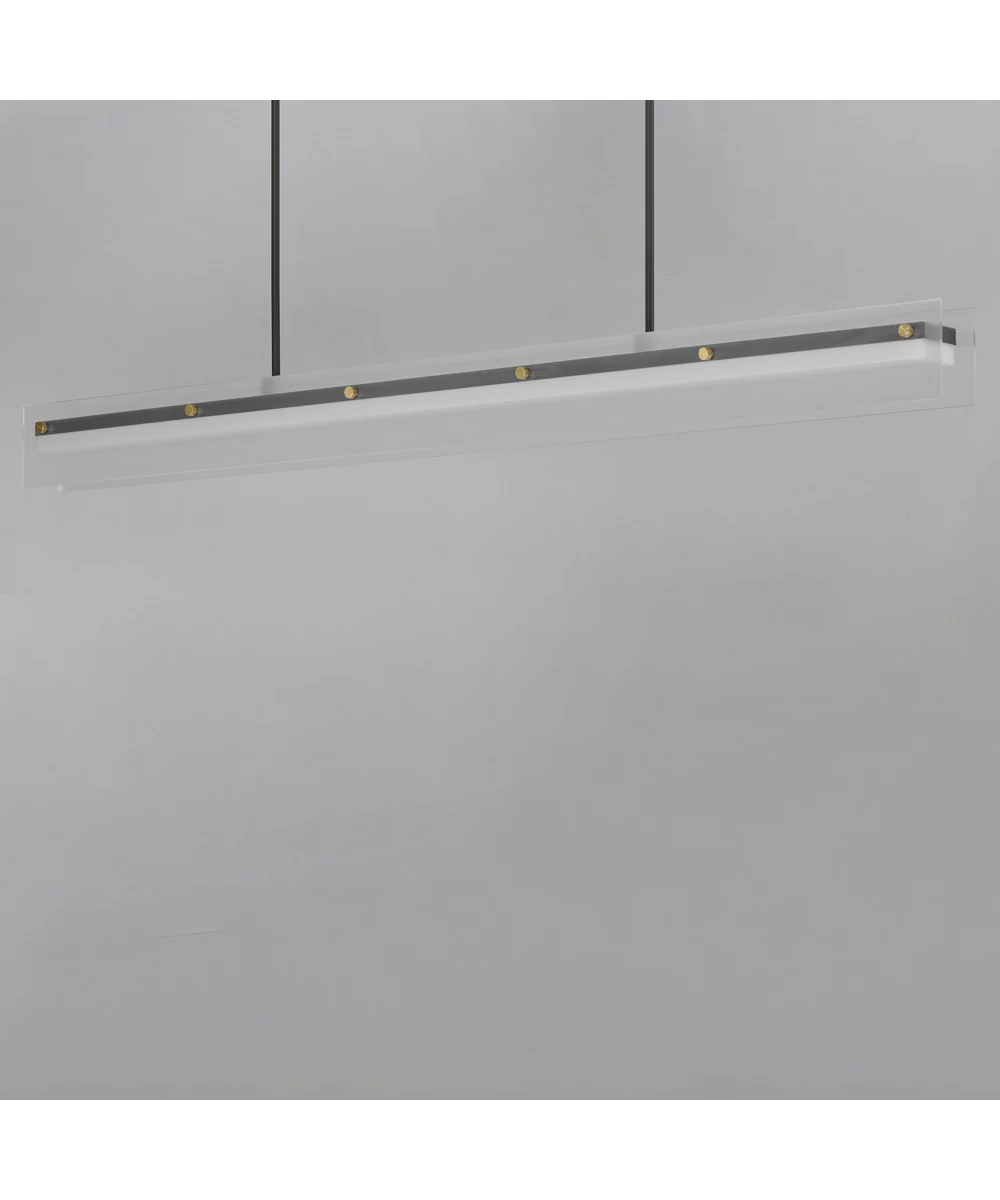Spectre 61.5 inch Linear Pendant Black / Natural Aged Brass - Image 3