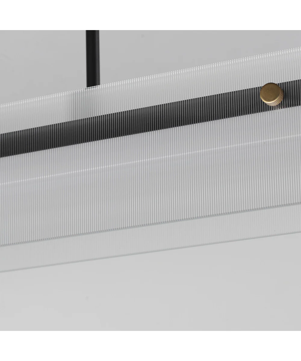 Spectre 61.5 inch Linear Pendant Black / Natural Aged Brass - Image 4