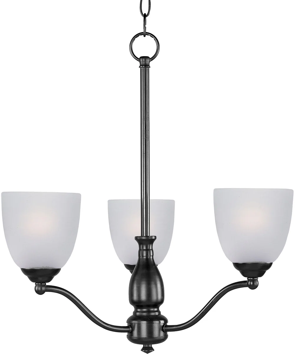 Stefan 3-Light Chandelier Black