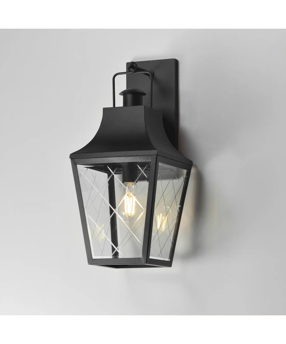 Storybook 1-Light Outdoor Large Wall Sconce Black - Image 4