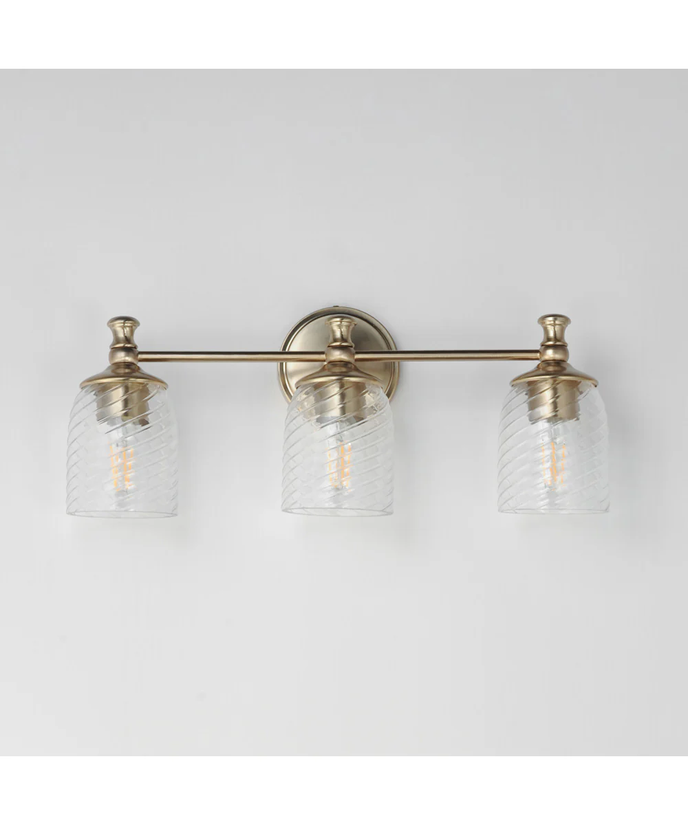 Swirl 3-Light Bath Vanity Satin Champagne - Image 2