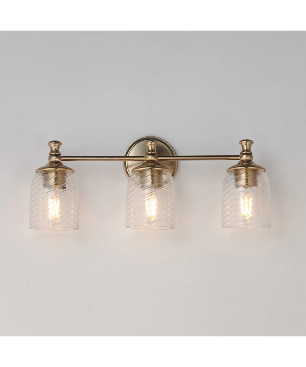 Swirl 3-Light Bath Vanity Satin Champagne - Image 3