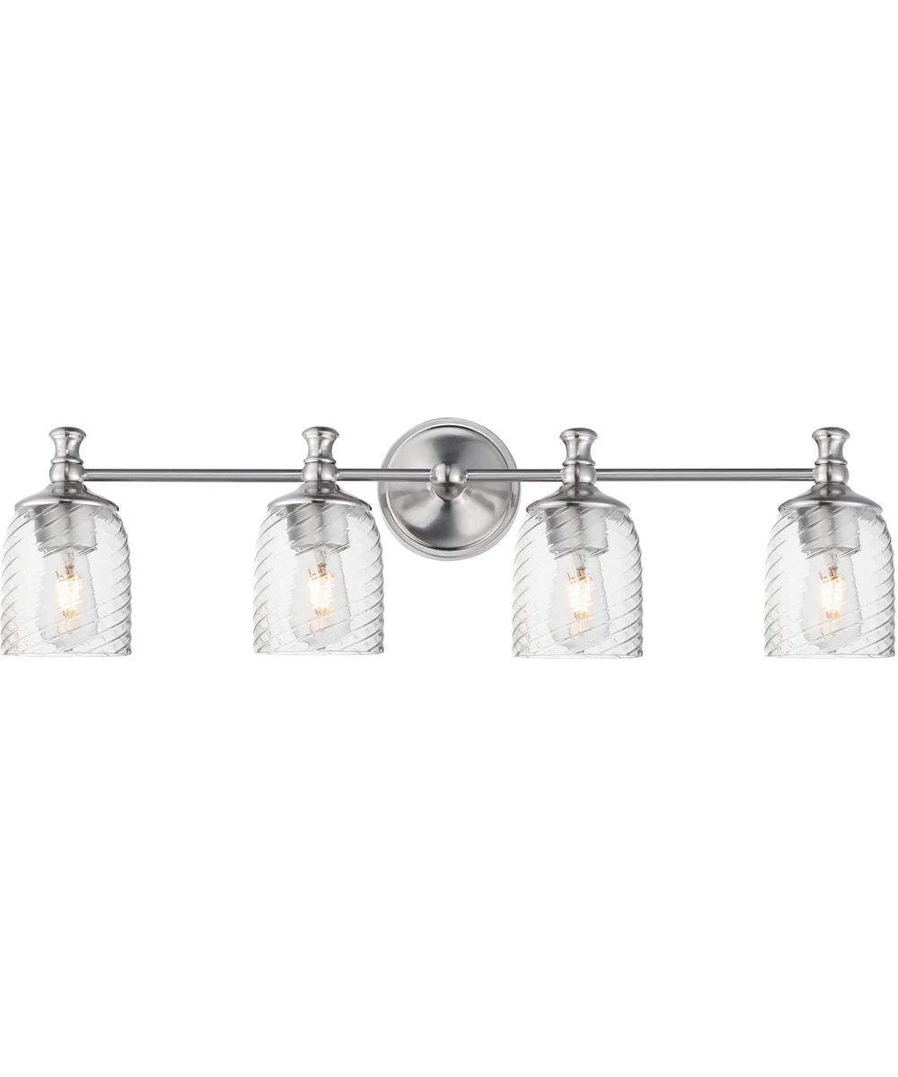Swirl 4-Light Bath Vanity Satin Nickel
