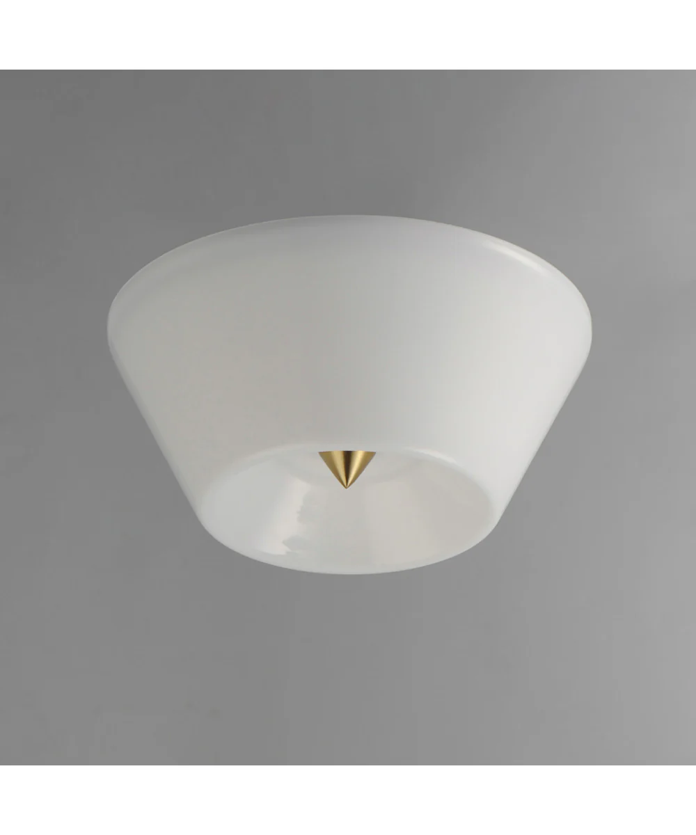 Tack LED Flush Mount Natural Aged Brass - Image 2