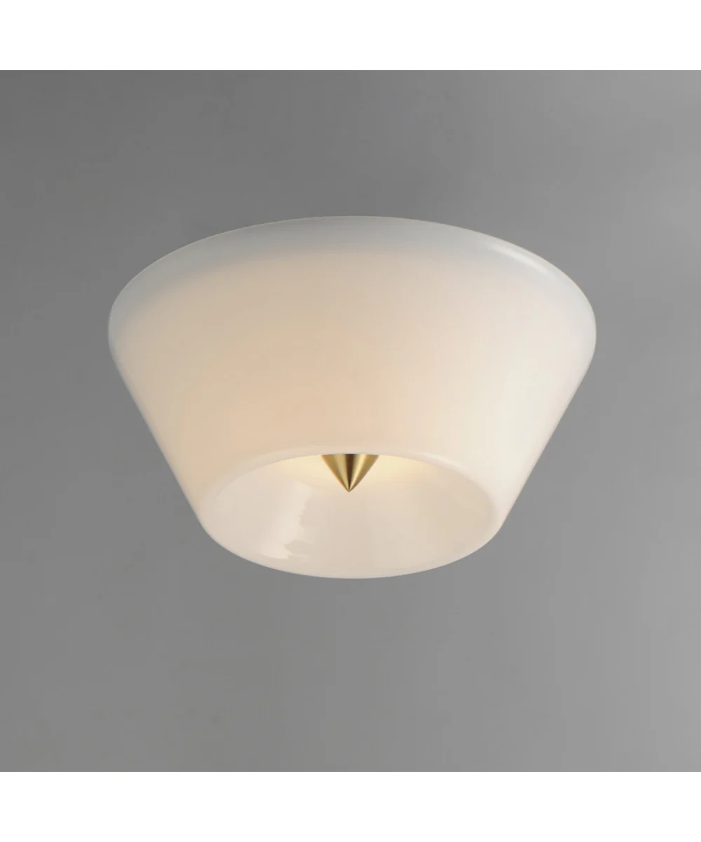 Tack LED Flush Mount Natural Aged Brass - Image 3