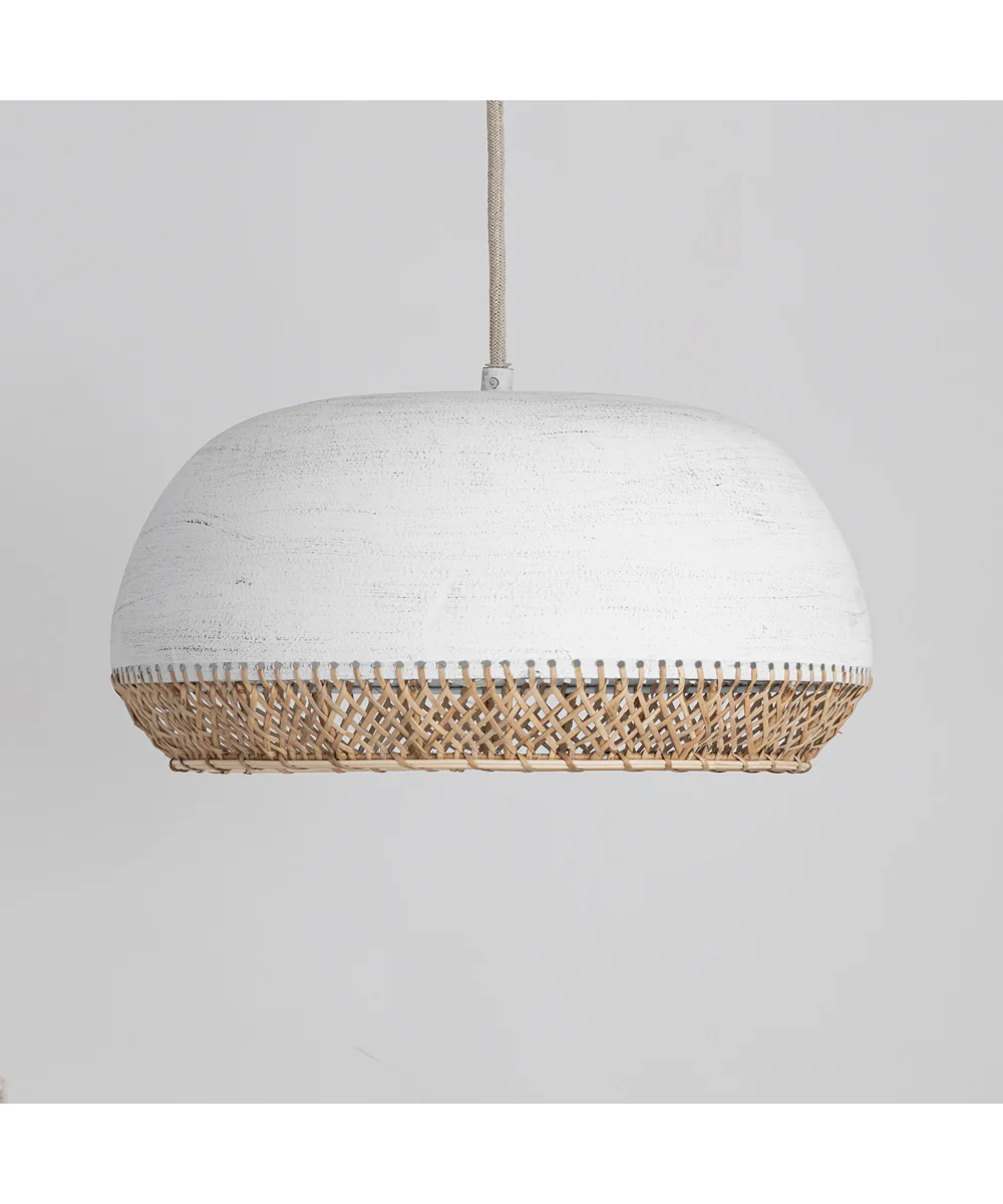 Tamba Large 1-Light Pendant Ivory - Image 2