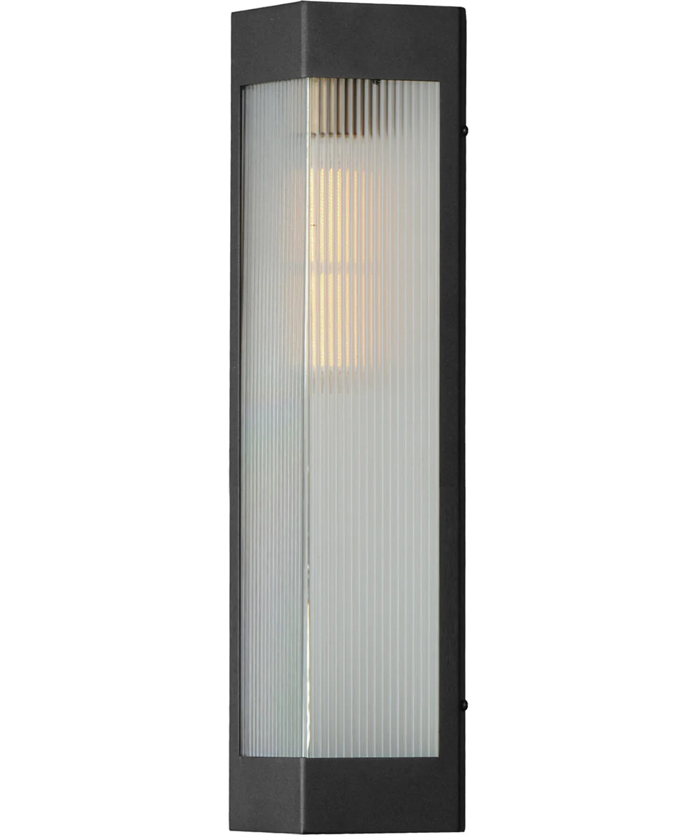 Triform 20 inch Outdoor Wall Sconce Black / Antique Brass
