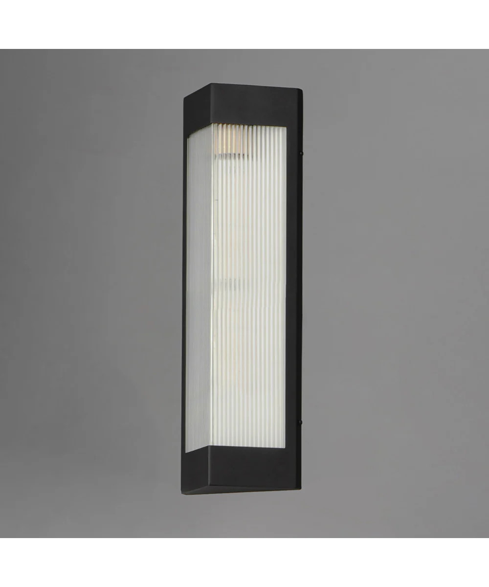Triform 20 inch Outdoor Wall Sconce Black / Antique Brass - Image 3