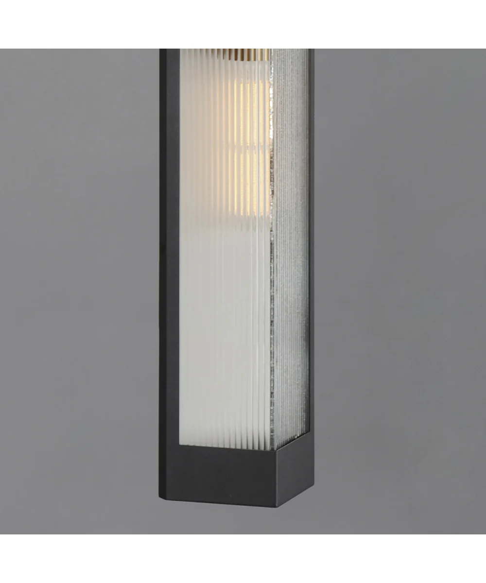 Triform 20 inch Outdoor Wall Sconce Black / Antique Brass - Image 5