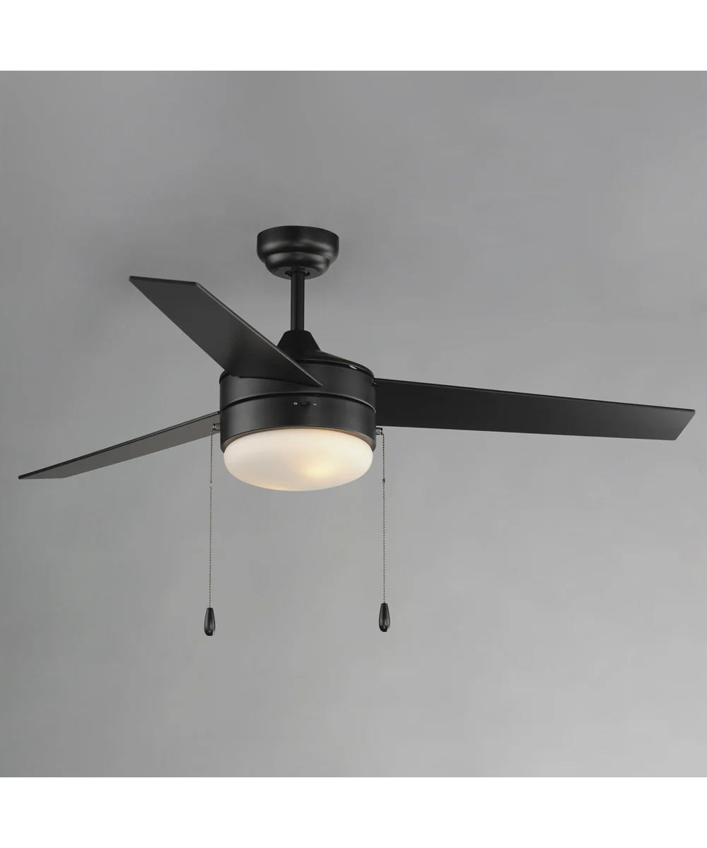 Trio 52 inch 3-Blade Fan w Pull Chain Black / Walnut - Image 2
