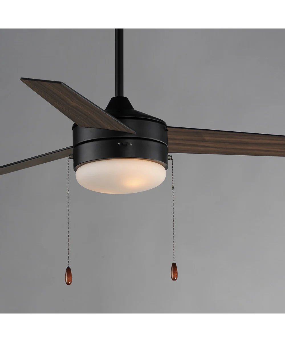 Trio 52 inch 3-Blade Fan w Pull Chain Black / Walnut - Image 7