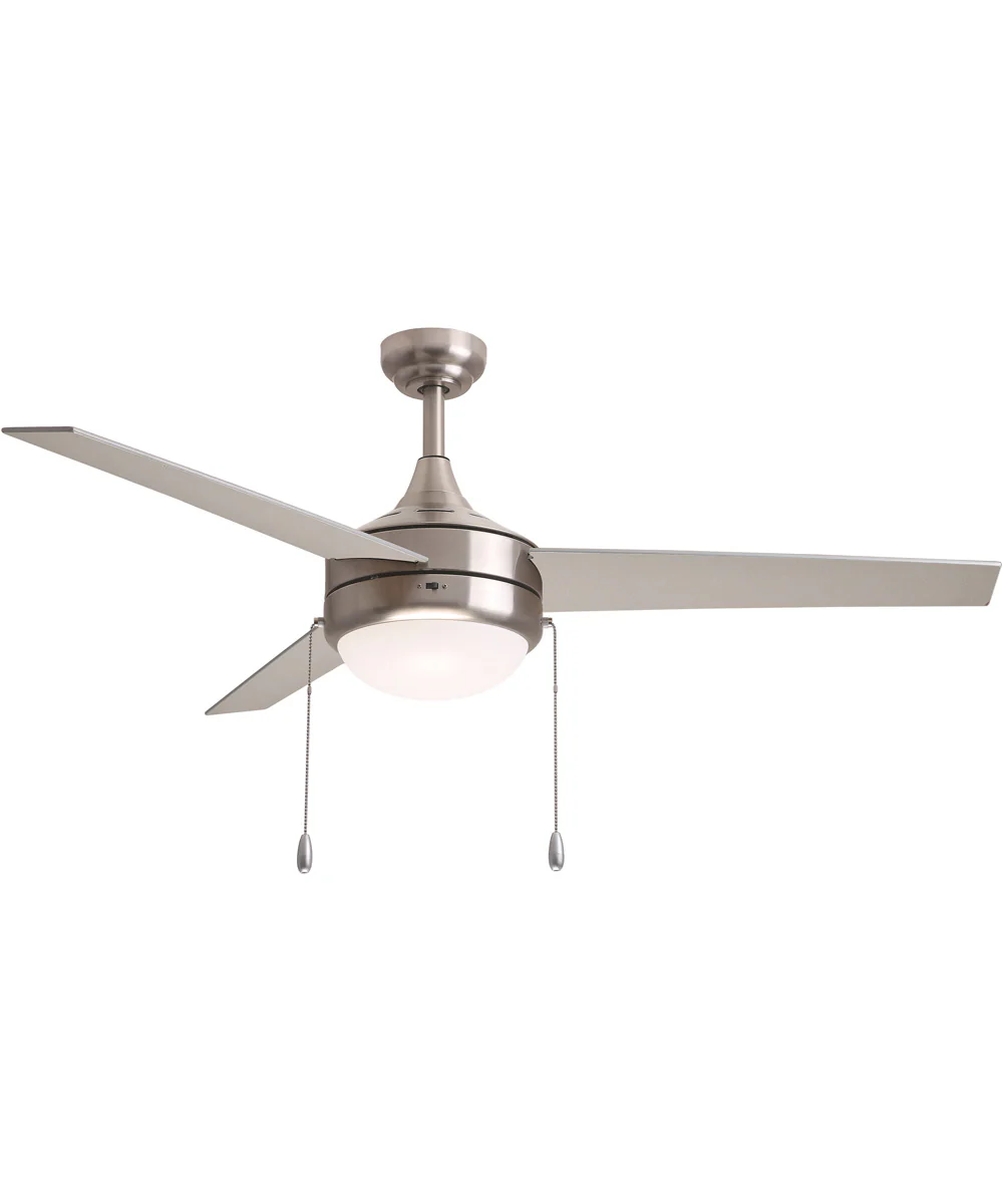 Trio Pull 52 inch 3-Blade Fan w Pull Chain Satin Nickel - Image 4