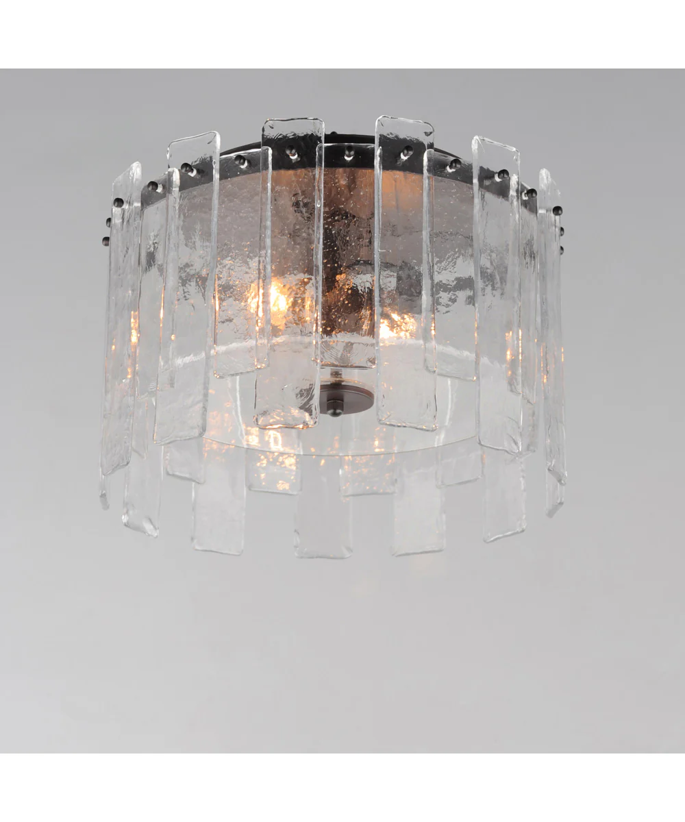 Warren 2-Light Flush Mount Dark Bronze - Image 4