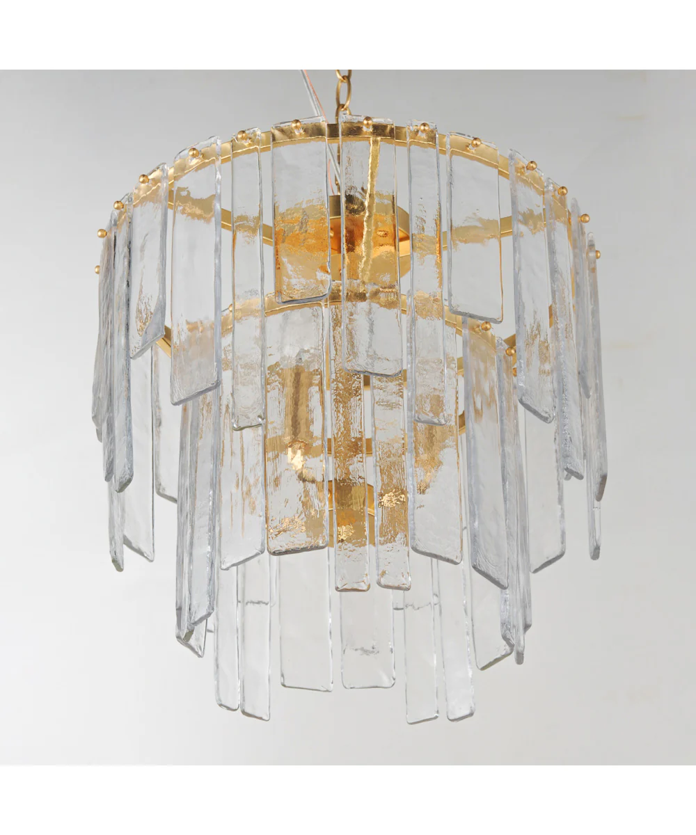 Warren 4-Light Semi-Flush / Pendant Gold Leaf - Image 3