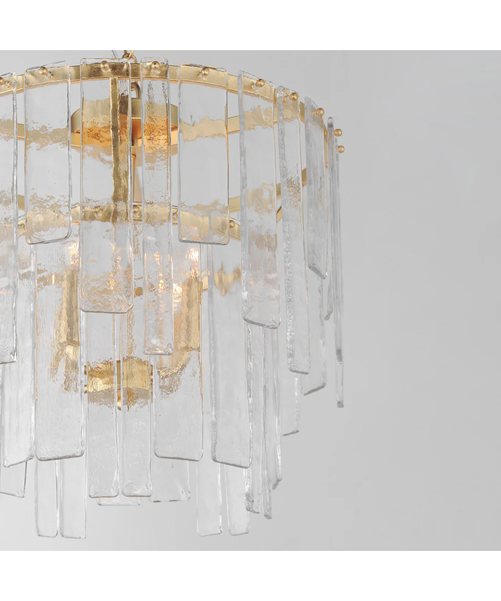 Warren 4-Light Semi-Flush / Pendant Gold Leaf - Image 4
