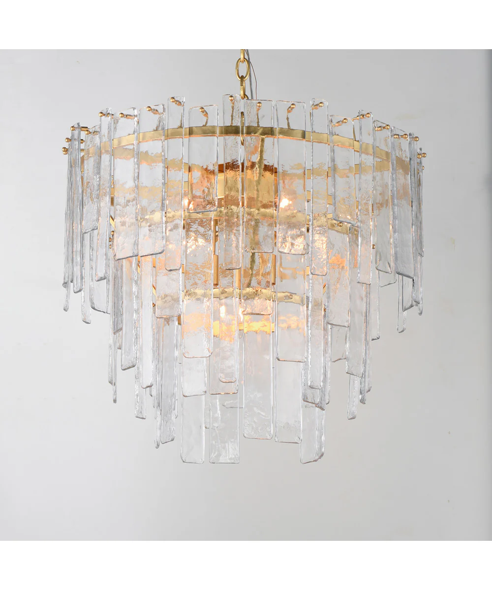 Warren 9-Light Pendant Gold Leaf - Image 3