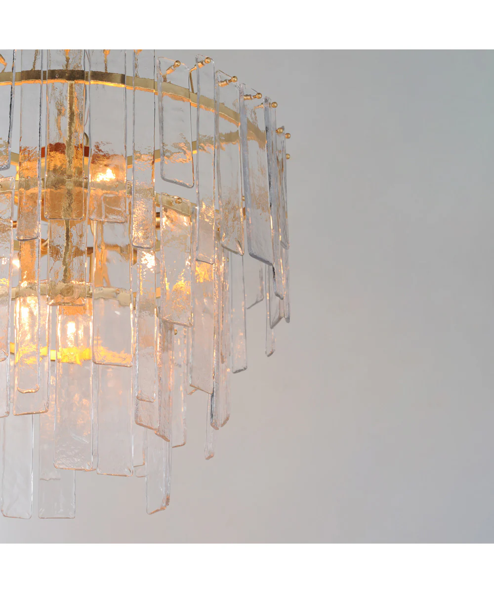 Warren 9-Light Pendant Gold Leaf - Image 4
