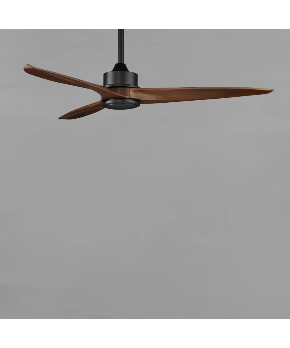 Woodwind 52 inch Solid Wood Blade Fan w LED Light Kit Black - Image 2