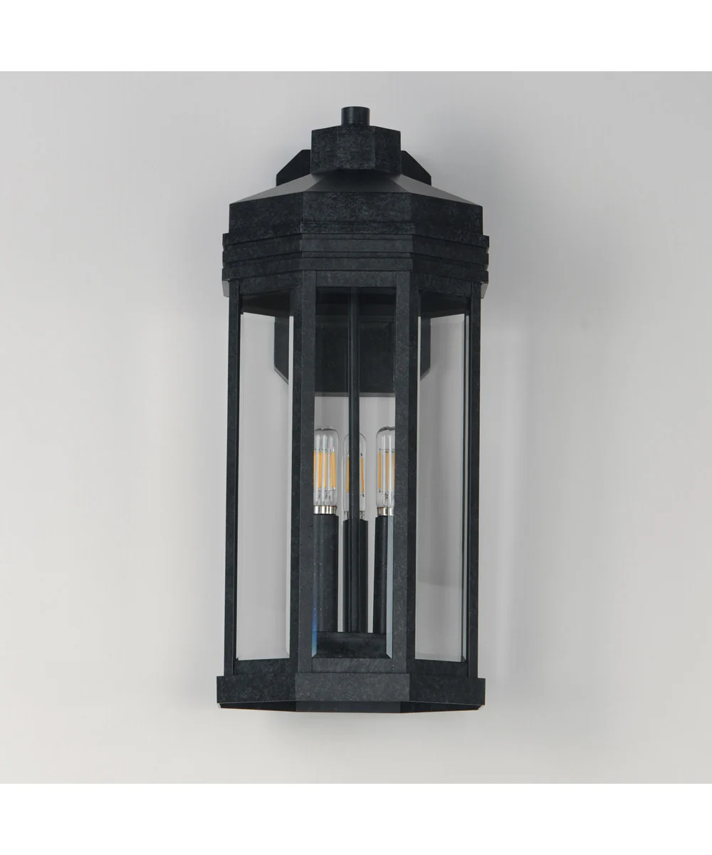 Wright 3-Light Outdoor Wall Sconce Black Patina - Image 2