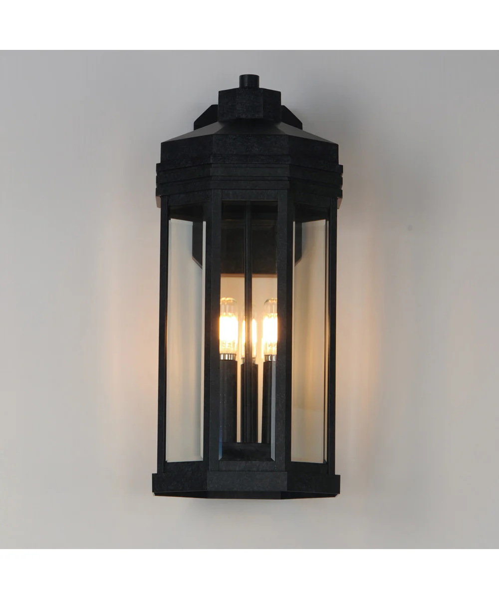 Wright 3-Light Outdoor Wall Sconce Black Patina - Image 3