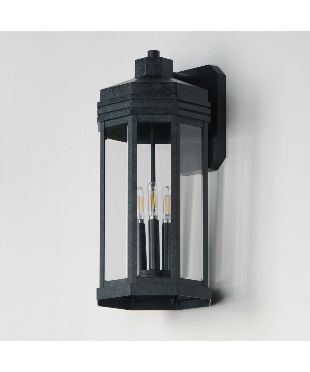 Wright 3-Light Outdoor Wall Sconce Black Patina - Image 4