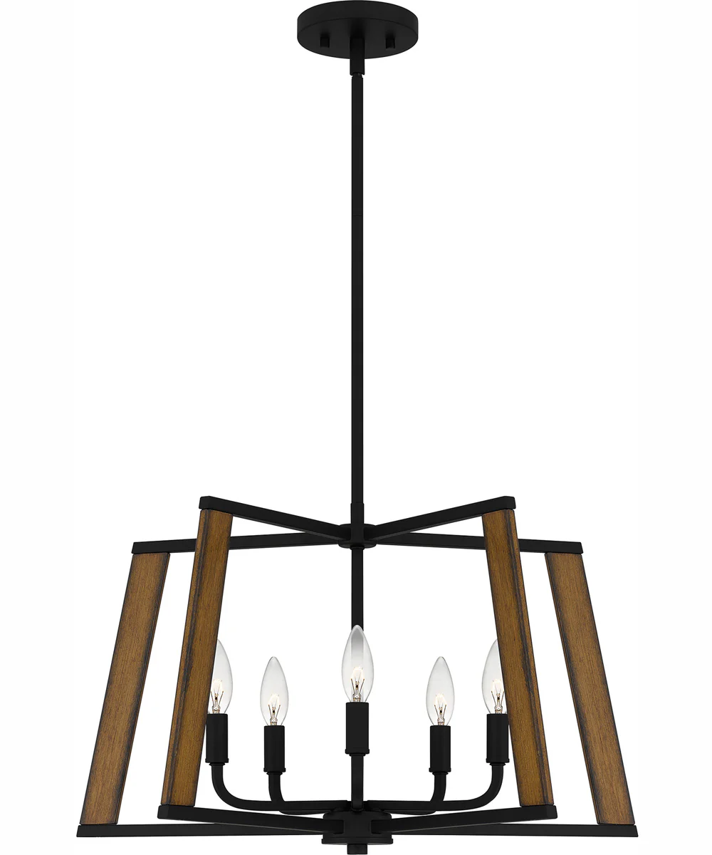 Mayline 5-light Pendant Matte Black - Image 2