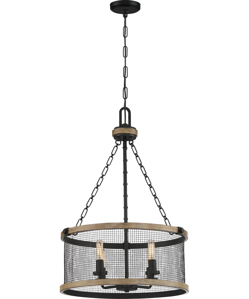 McCrady 4-light Pendant Matte Black - Image 2