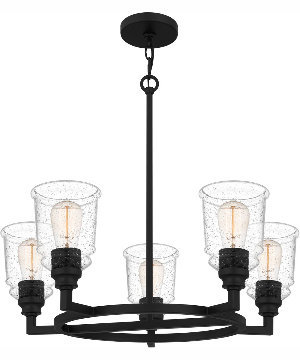McIntire 5-light Chandelier Matte Black - Image 2