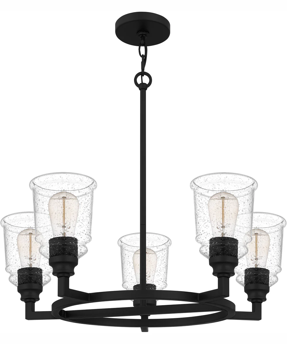 McIntire 5-light Chandelier Matte Black - Image 3