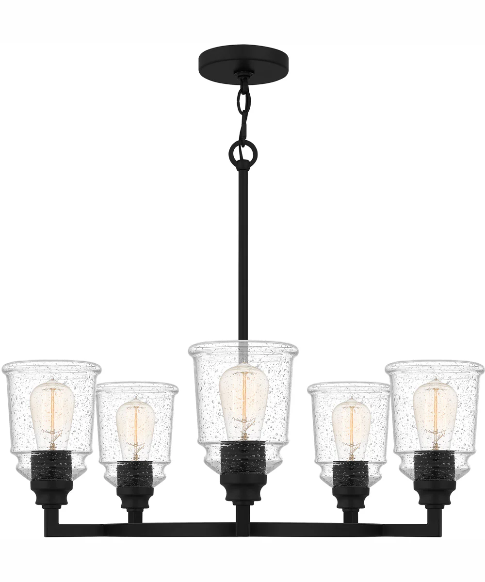 McIntire 5-light Chandelier Matte Black - Image 4