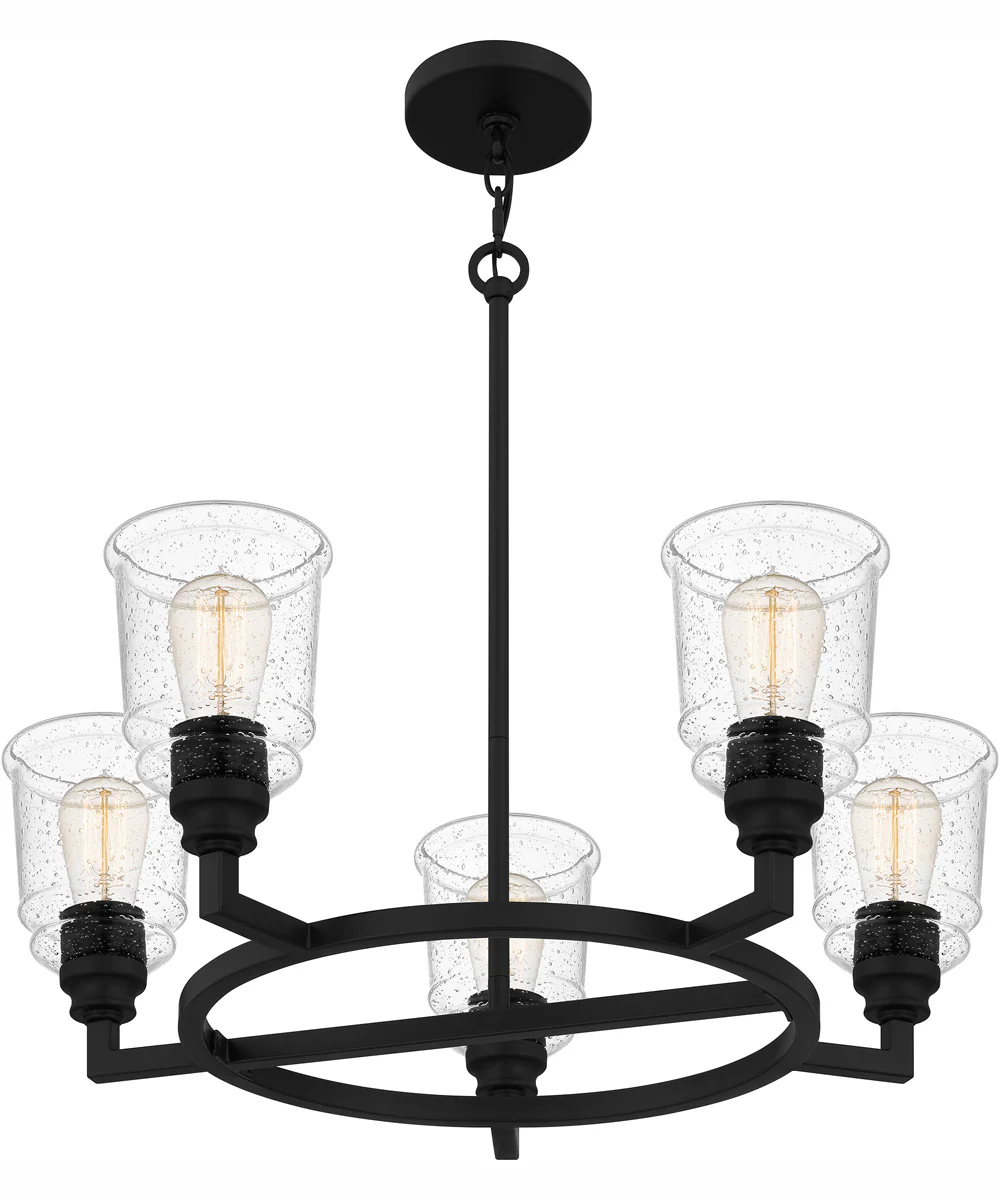 McIntire 5-light Chandelier Matte Black - Image 5